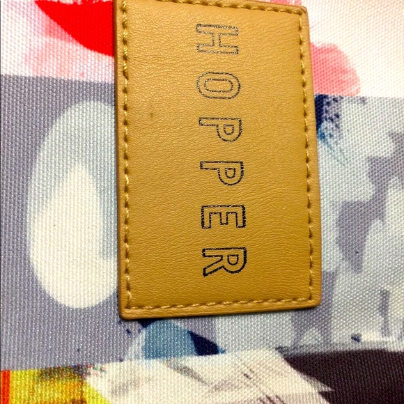 Hopper block  stripe abstract and graphic pouch - Picture 2 of 6